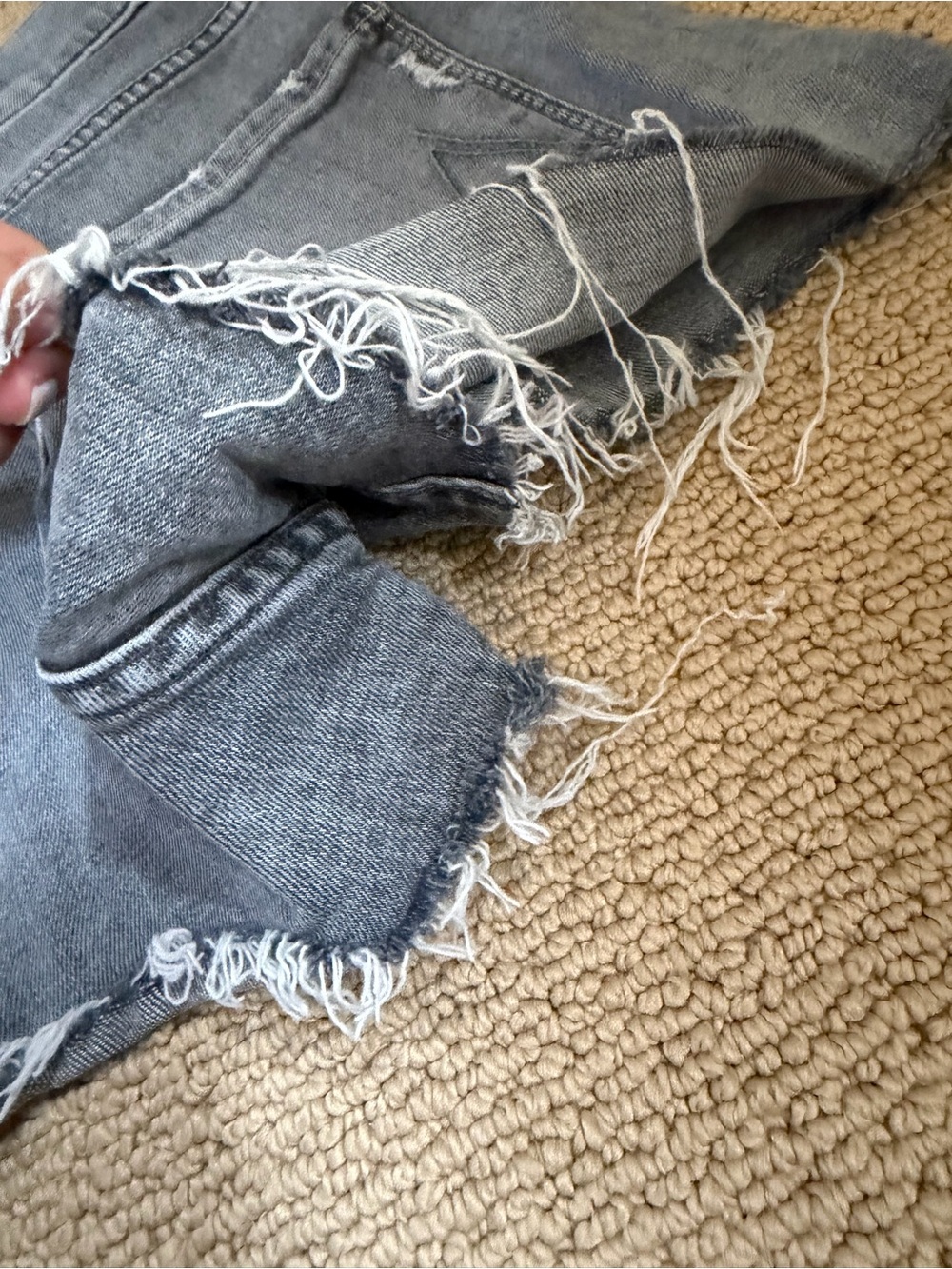 MOTHER Gray Denim Jean Shorts - Picture 5 of 5